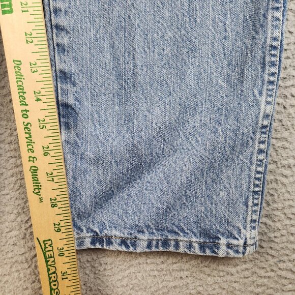 Wrangler Jeans Mens 36x32 Blue Straight Leg Classic Fit Grunge Workwear Denim - Picture 6 of 10